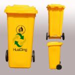 HDPE or PP solid deck large plastic dustbin