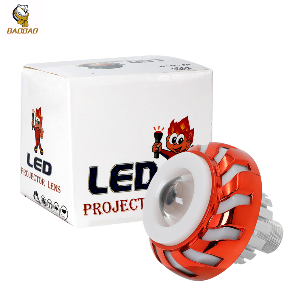 Circle Angel Devil Eye Colorful LED Projector Motorcycle Headlight