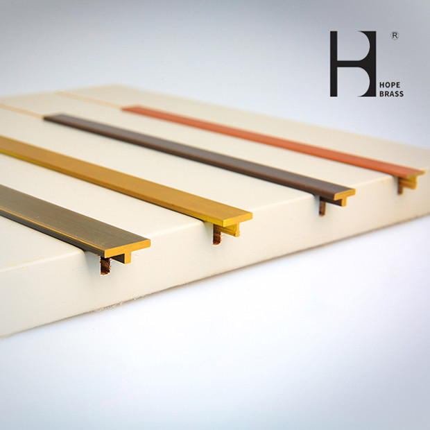 Solid Corrosion Resistant Brass L Section SGS Certification For Interior Decoration