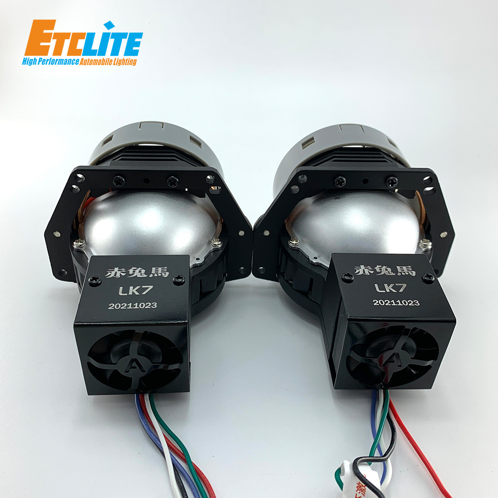 Bi LED Reflector Lens Headlight Lamp Universal 3 Inch Retrofit Low High Beam