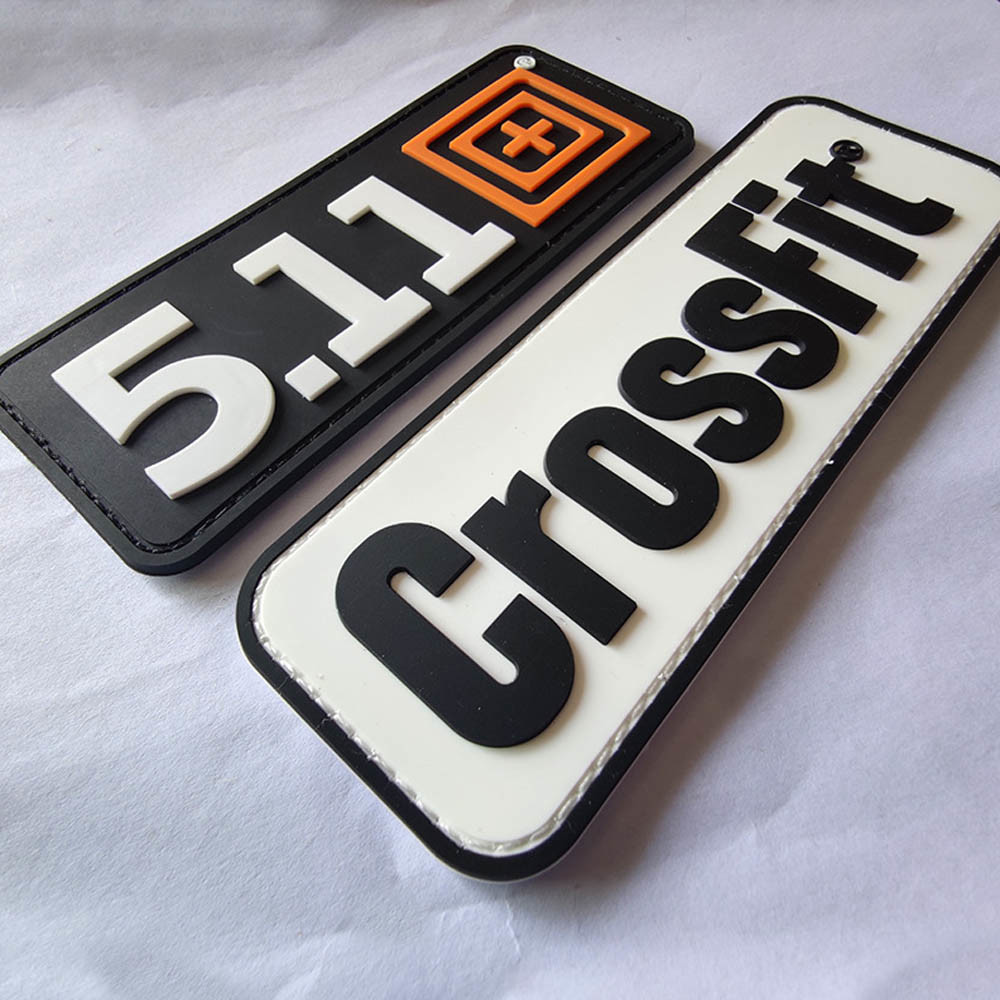 3D PVC Badge Patch Silicone Velcro Polyester Material 9cm Size