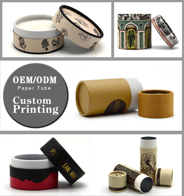Brown Tube Type Round Cardboard Hat Boxes , Round Packaging Boxes Recoverable