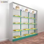 Functional Single-Side White Metal Custom New Gondola Shelving