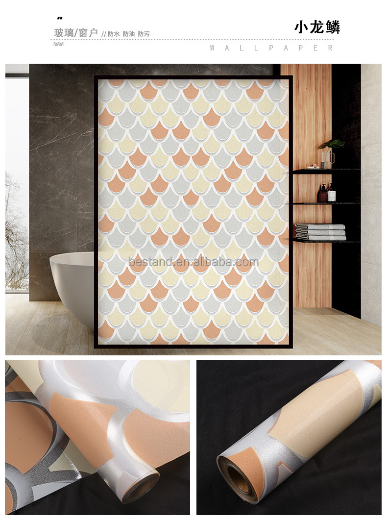 Pet Friendly Static Window Film Frosted PVC Window Clings For Privacy