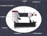 F32 Air Brad Nailer Pneumatic Nail Gun for Furniture 32mm Customized