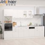 Particle Board Kitchen Cabinets in Industrial Style with Artificial Quartz