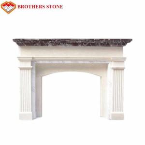 China Customized Design Solid Marble Fireplace Surround Flame Resistance wholesale