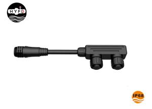 China 1 In 2 Out F Shape 8.5mm Outdoor Waterproof Cable M15 Connector wholesale