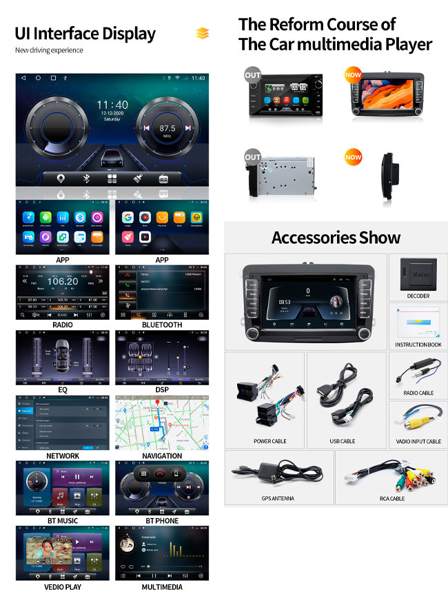 Android VW Car Radio GPS Multimedia Vw Touran Passat Golf MK5 Jetta Tiguan T5