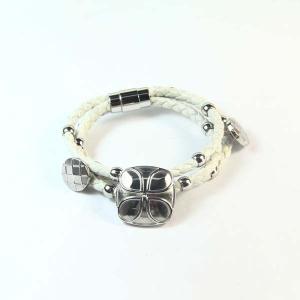 China Europ American Fashion Trendy Stainless Steel Geniune PU Leather Bracelet Bangle LBL286 wholesale