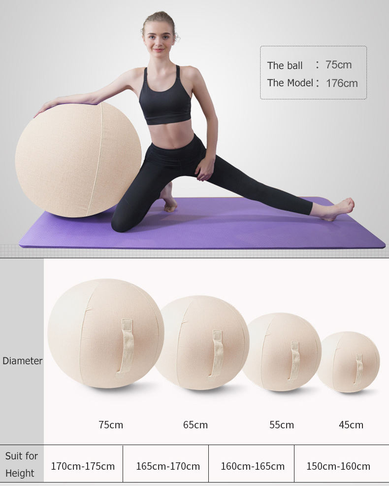 Stock Washable Pilates Sitting Ball Dustproof Protector Slipcover Exercise Gym Fitness Yoga Ball Cover