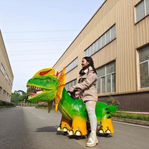 China Kiddie Animatronic Dinosaur Ride Coin / Remote Control Dinosaur Ride On wholesale