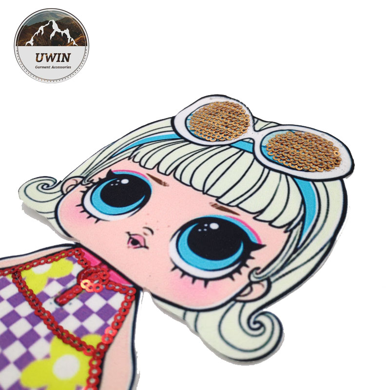 Handmade LOL Woven Badges Personalised , Eco Friendly Sequin Custom Printed Patches