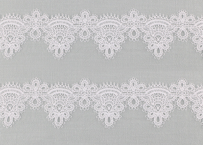 6cm Width Water Soluble Lace Polyester Lace For Clothing Azo Free