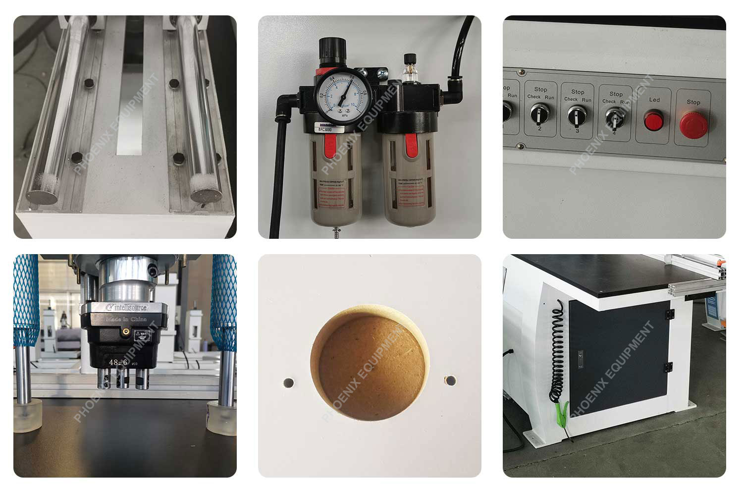 1700x850x1700mm MZ73032 Double Head Multi Wood Boring Machine with 3x2pcs Spindles