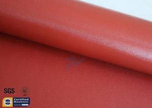 China Welding Fiberglass Fire Blanket Sparks Protection Red Silicone Coating 0.8MM wholesale