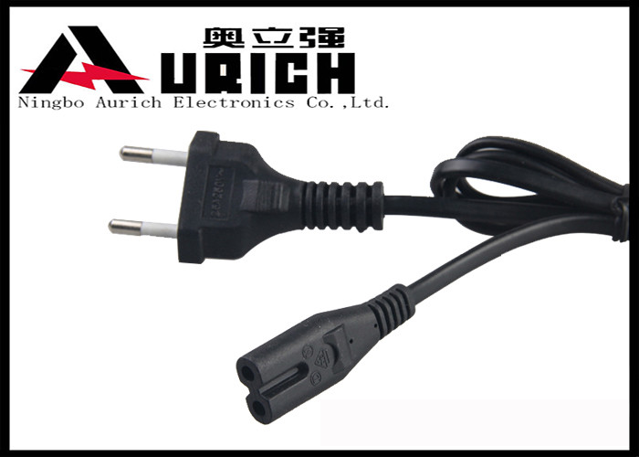 Home Appliance Brazil Two Pin Plug Power Cord , 2 Prong AC Power Cord Cable