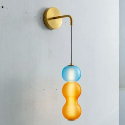 Scandinavian glass pendant lights Minimal colorful lampshade bedside lamp(WH-AP-582)