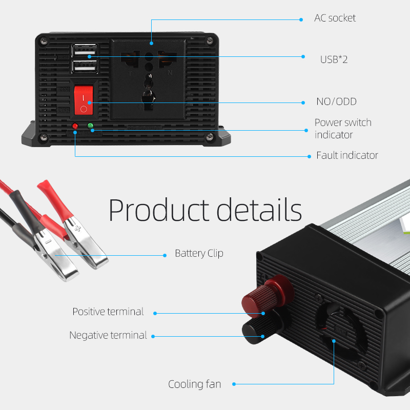 1000W Car Power Inverters For Car Inverters 1Kw Car Power Inverter Dc 12V To 110V 220V