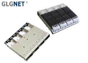 China Heat Sink SFP Cage Connector 3 Port Without Integrated SFP Connector wholesale