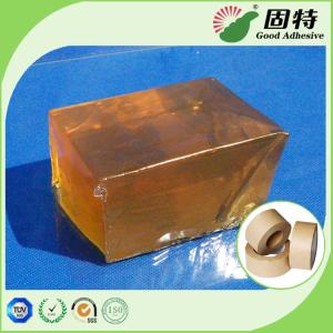 China Yellowish Semi Transparent Block Hot Melt Adhesive Tape For Industrial Kraft Paper wholesale