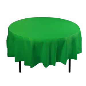 China Eco-friendly Custom Printing Table Cover PEVA Plastic Round Table Cloth For Wedding wholesale