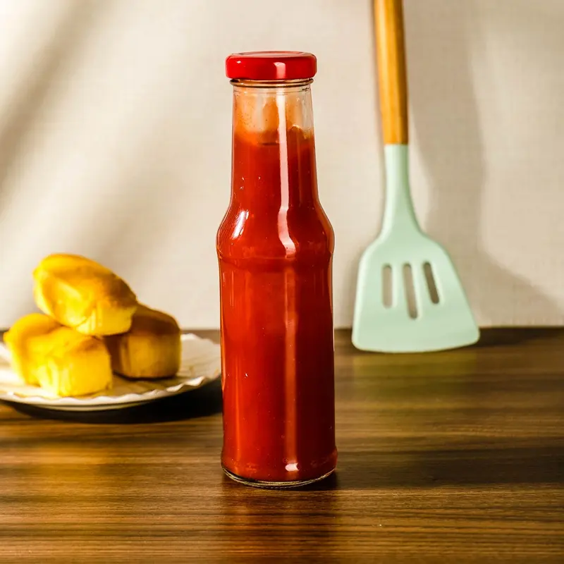 250ml 300ml Wide Mouth Glass Bottle for Seasoning Sealing Type Cork Industrial Beverage