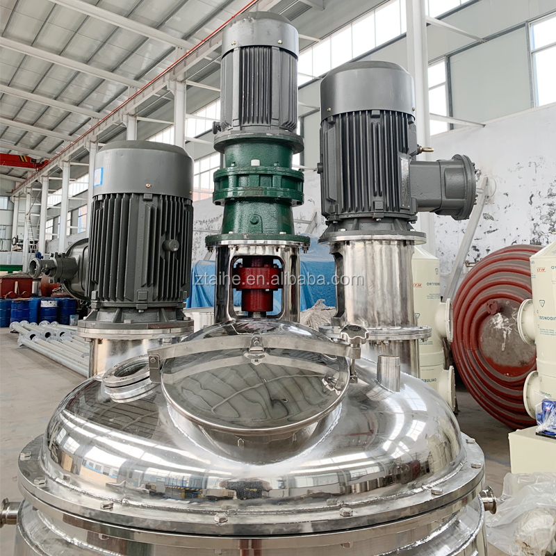 Chemical Mixing Tank 300L 1000L Electric Heating Agitator Emulsifier Liquid Detergent