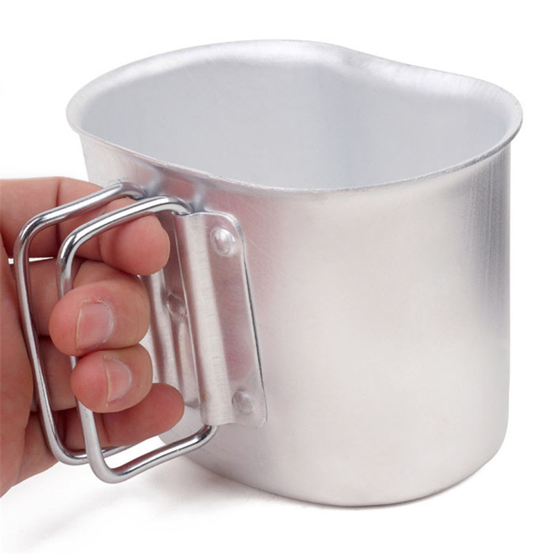 Aluminum GI Style Military Canteen Kit Cup 24oz 9.5cm High