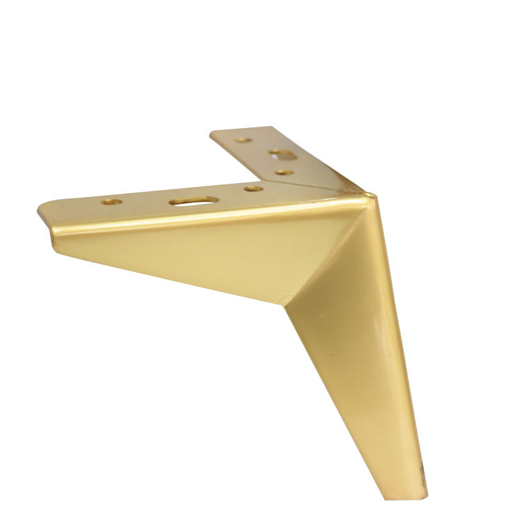 Y Shaped Golden Metal Sofa Legs 135mm Height Easy And Quick Fitting