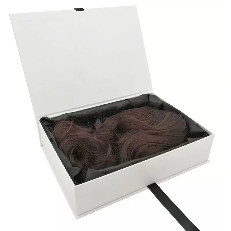Custom Paperboard Make Up Packaging Case Wig Cosmetic Container Package Box with Foam Insert