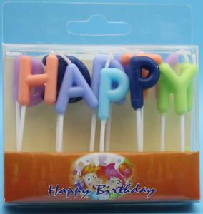 China Wax 13pcs English Letter Shaped Candles For Birthday Cakes wholesale