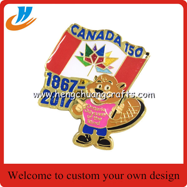Factory custom American flag pin,paint metal enamel with epoxy