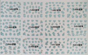 China Nail Art Stickers,Nail Art Decals, Water Slide Nail Stickers, (TJ01-12 blue silver) wholesale