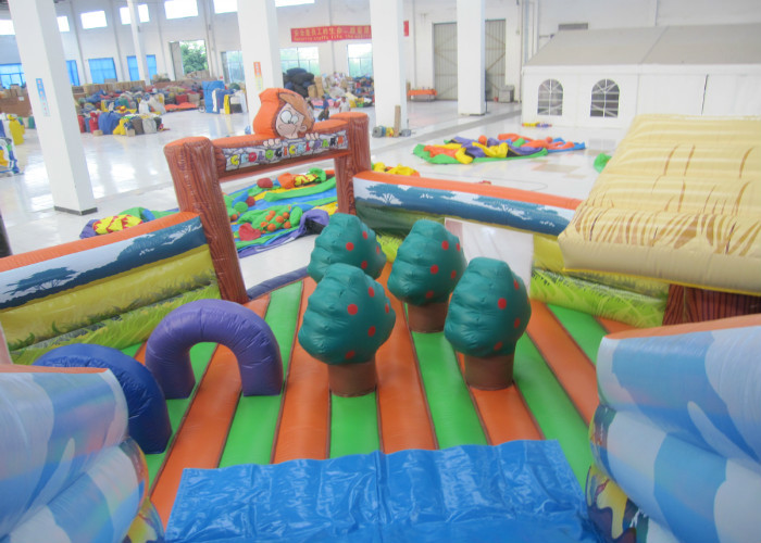Colourful Digital Printing Toddler Bounce House , Geological Park Bounce Round Bounce House