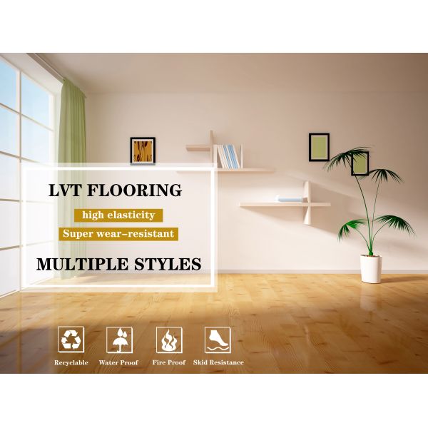 Easy to Maintain 7mm 8mm 12mm Luxury Vinyl Tile for Modern Indoor in European Style