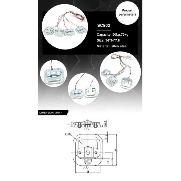 Adult Scale Load Cell Full Half Bridge Baby Scale 50kg 20kg Micro Load Cell 150kg SC902 with Output Resistance 1000±10Ω