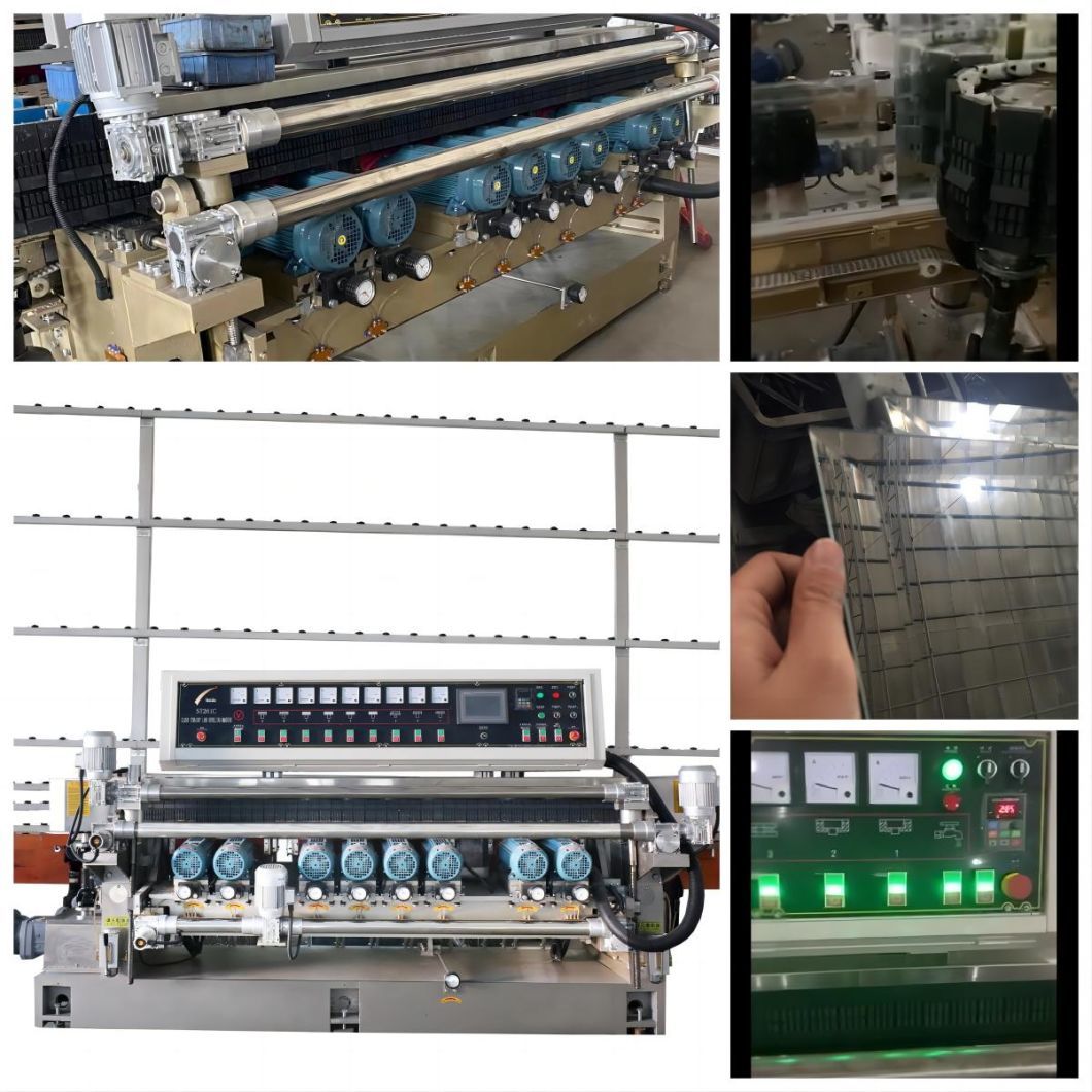 Nine Motors Glass Straight Line Beveling Machine