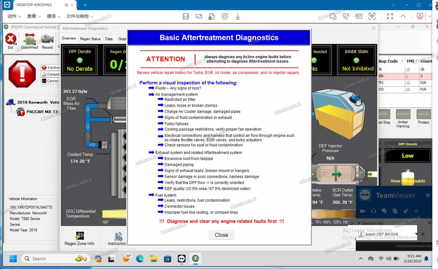 DLA+2.0 Vehicle Interface Diesel New 2024 Software Heavy Duty Truck Scanner Fleet Diagnostic Tool And CF19