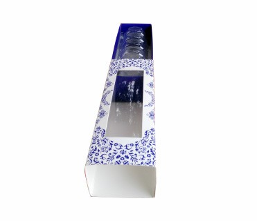 Paper UV Printing Cardboard Macarons Box Packaging With PET Inner Tray