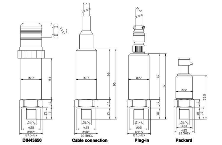 Waterproof 100MPa 10V Atmospheric Pressure Sensor For Air Compressor