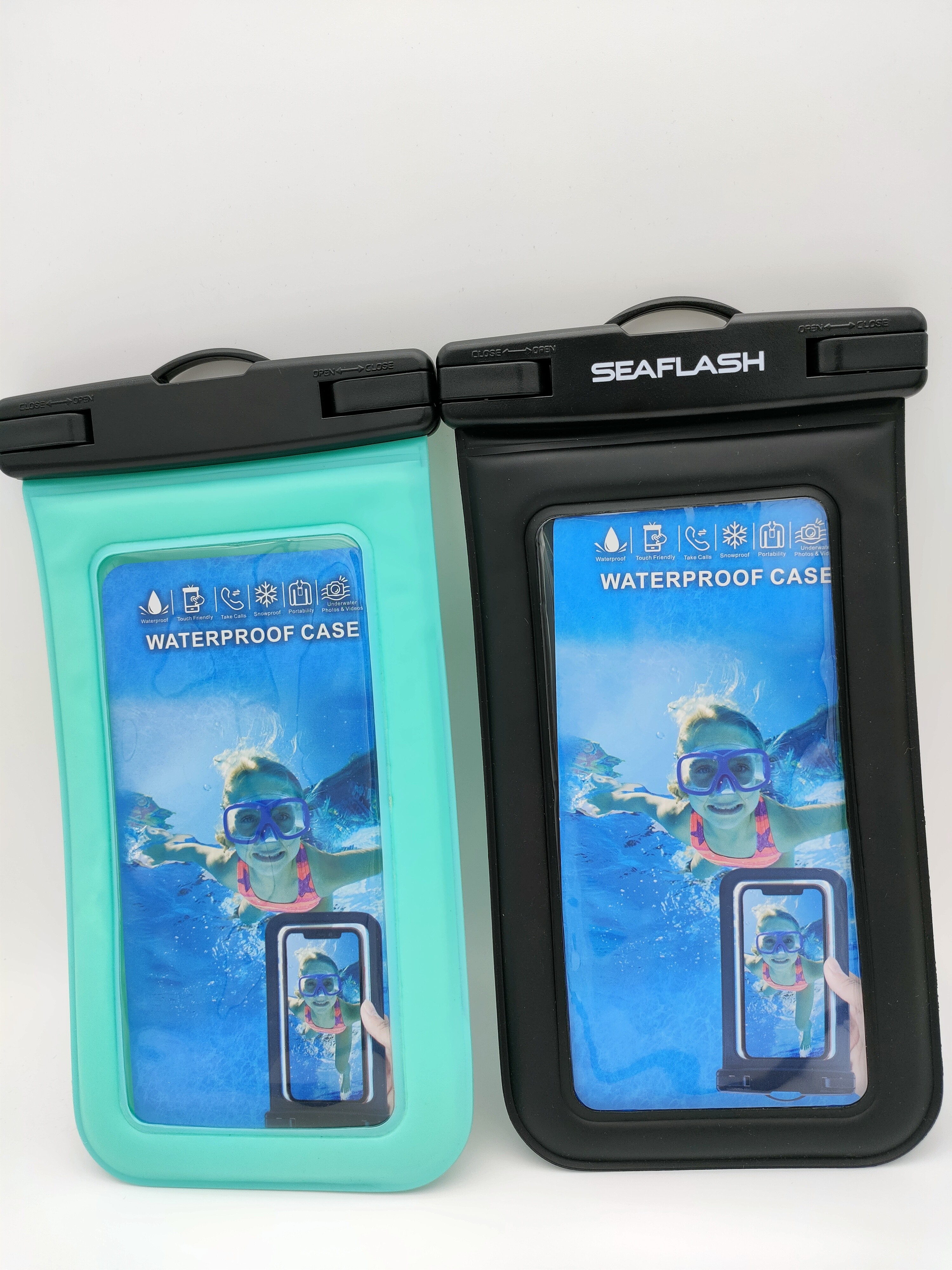 Crystal Clear Cell Phone Waterproof Bag PVC Material Floatproof
