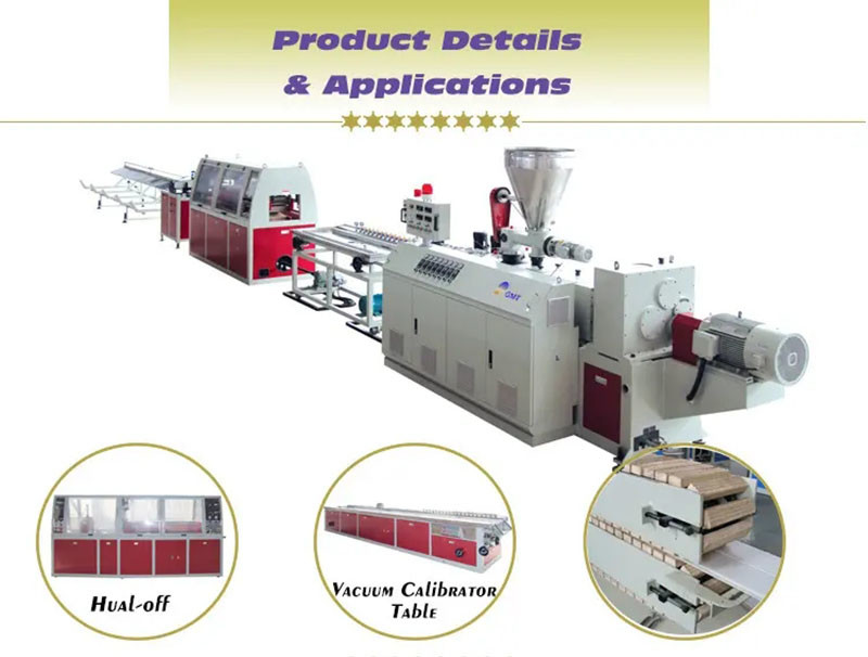 PVC Ceiling Extrusion Machine Window Profile Extrusion Line Machine 25kw/H Pvc Panel Making