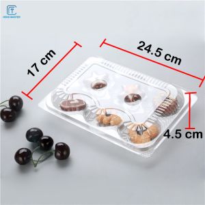 China Transparent 24.5x17x4.5cm Disposable Fruit Tray wholesale