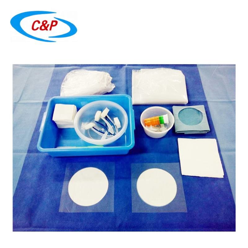 Blue Disposable Angiography Drape Set Pack for Medical Procedures