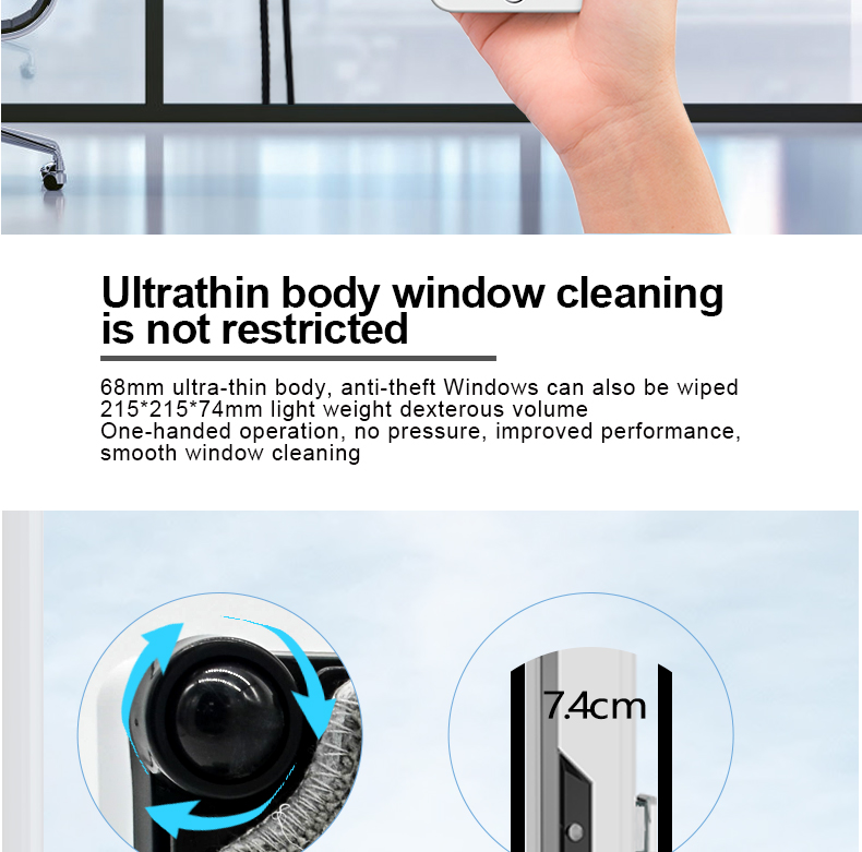 Custom Label Dual Ultrasonic Spray Glass Window Cleaner Robot for Smart Home Cleaning