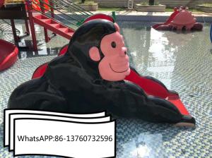 China Modern Kids Water Park Equipment Fiberglass Monkey Water Slide wholesale