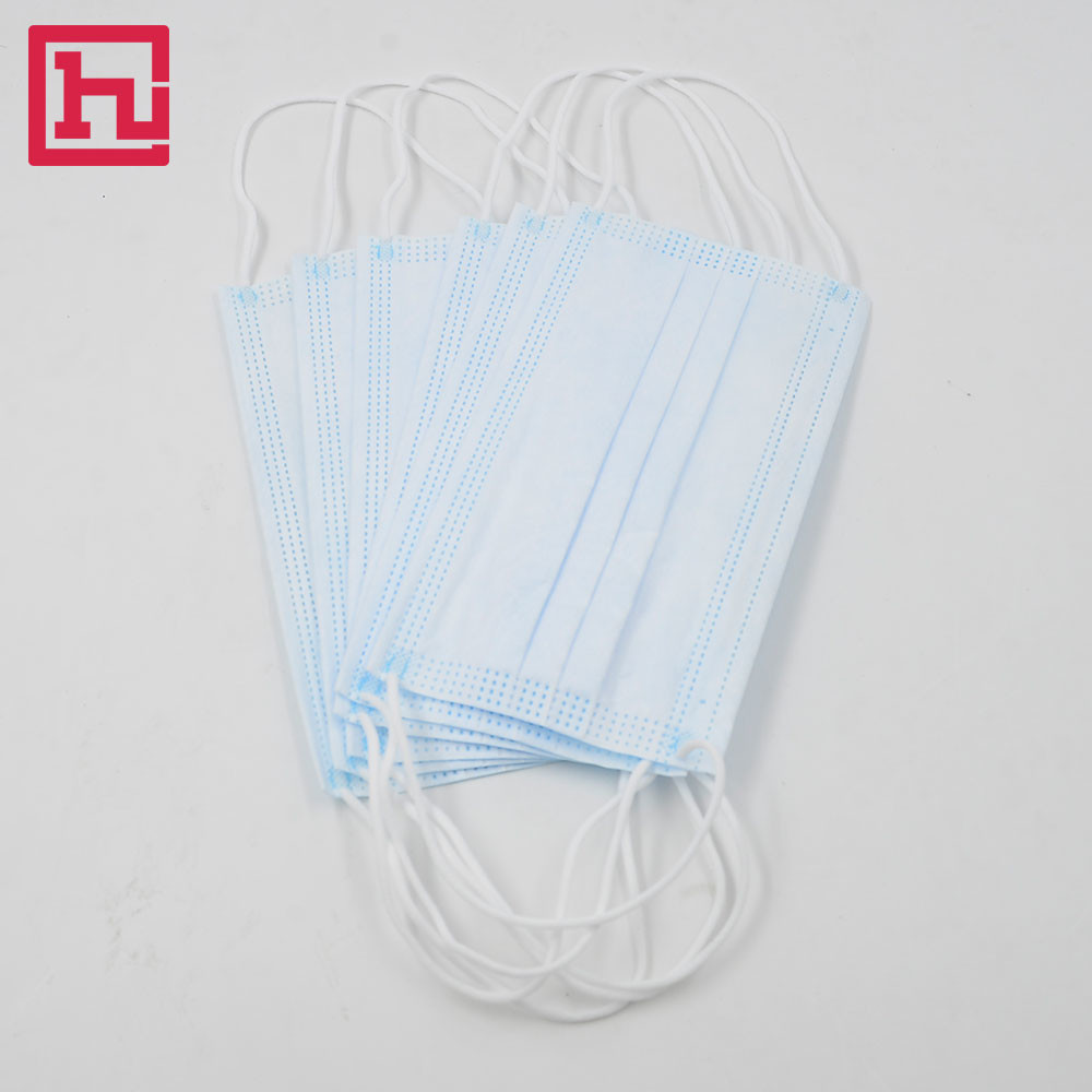 GB19083 Earloop Blue Disposable Surgical Mask PP Non Woven