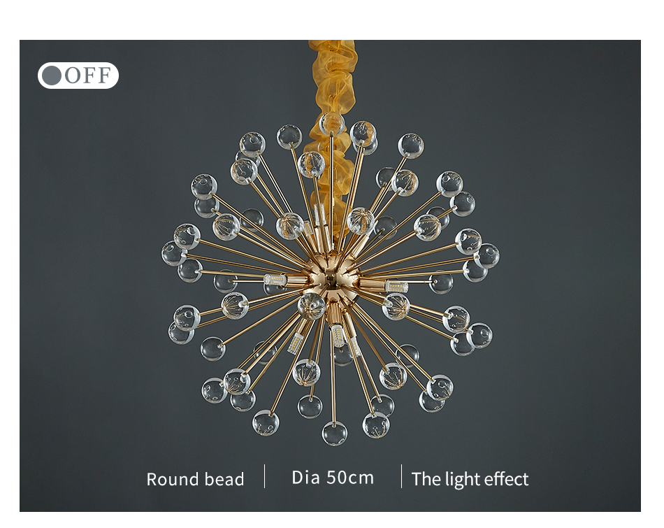 Modern Crystal Chandelier Lighting For Living Room Bedroom Restaurant Dandelion Chandelier(WH-CY-207)