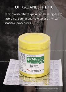 China J-CAIN 500 Gram Korean Tattoo Numbing Cream Green Red Blue Golden Silver Label 15.6% 29.9% OEM Package Good Price wholesale